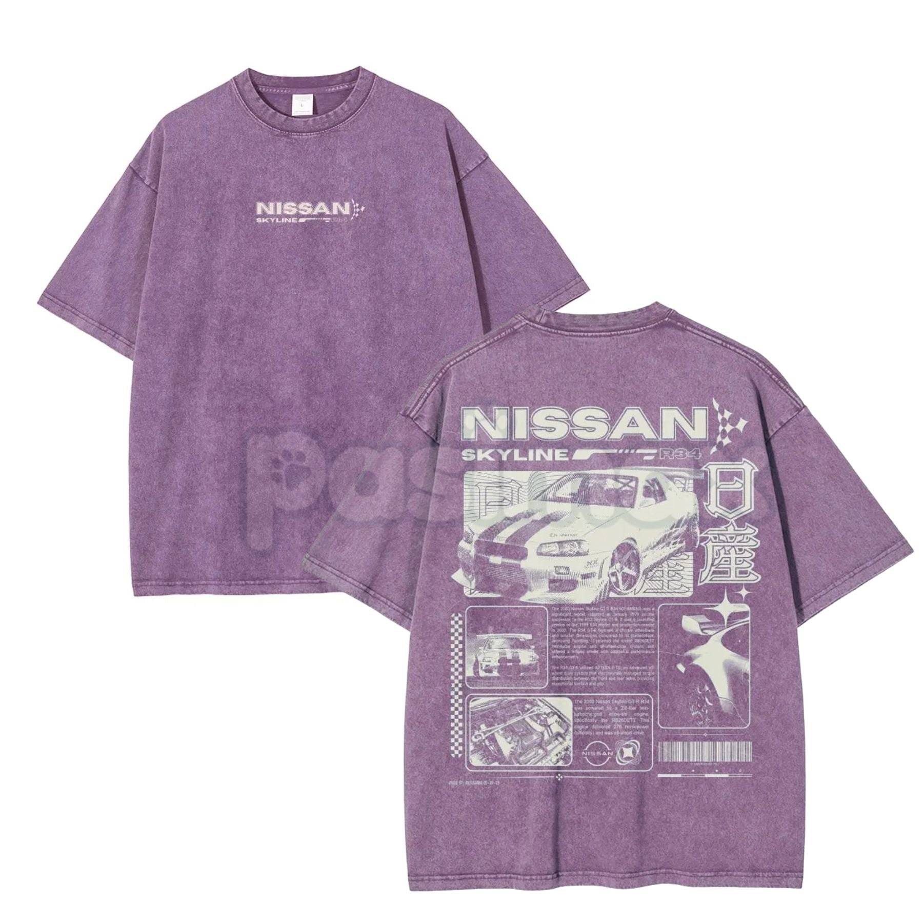 Vintage JDM Sports Car Graphic T-Shirt – Retro 90s Japanese Drift Culture, Lightweight Washed Cotton Streetwear Top