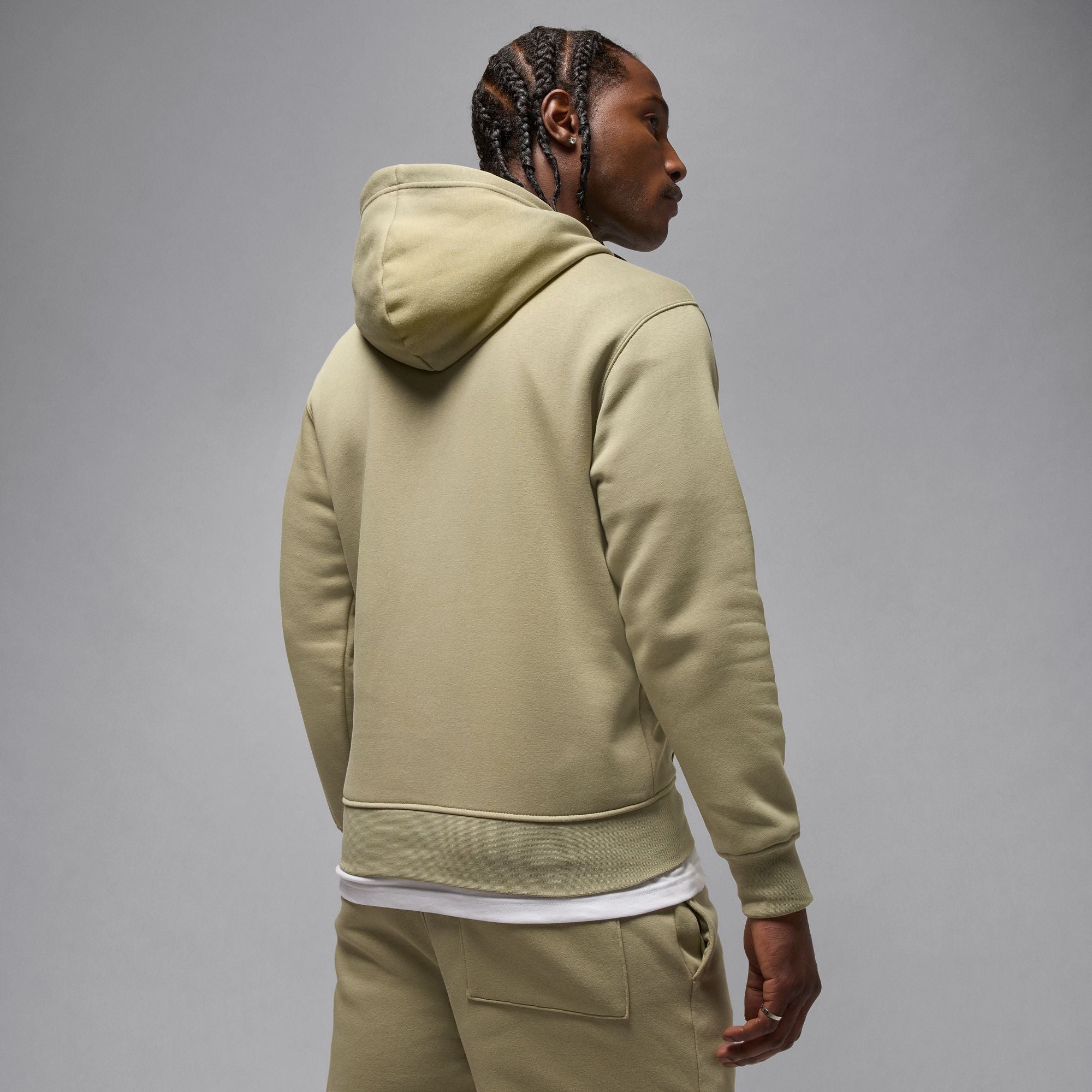 Air Jordan Mens Brooklyn Fleece Pullover Hoodie - Medium Khaki - FreshFinds