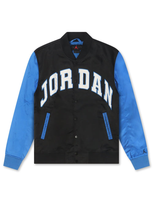 Air Jordan Mens Collegiate Varsity Jacket - Black/Sport Blue - FreshFinds
