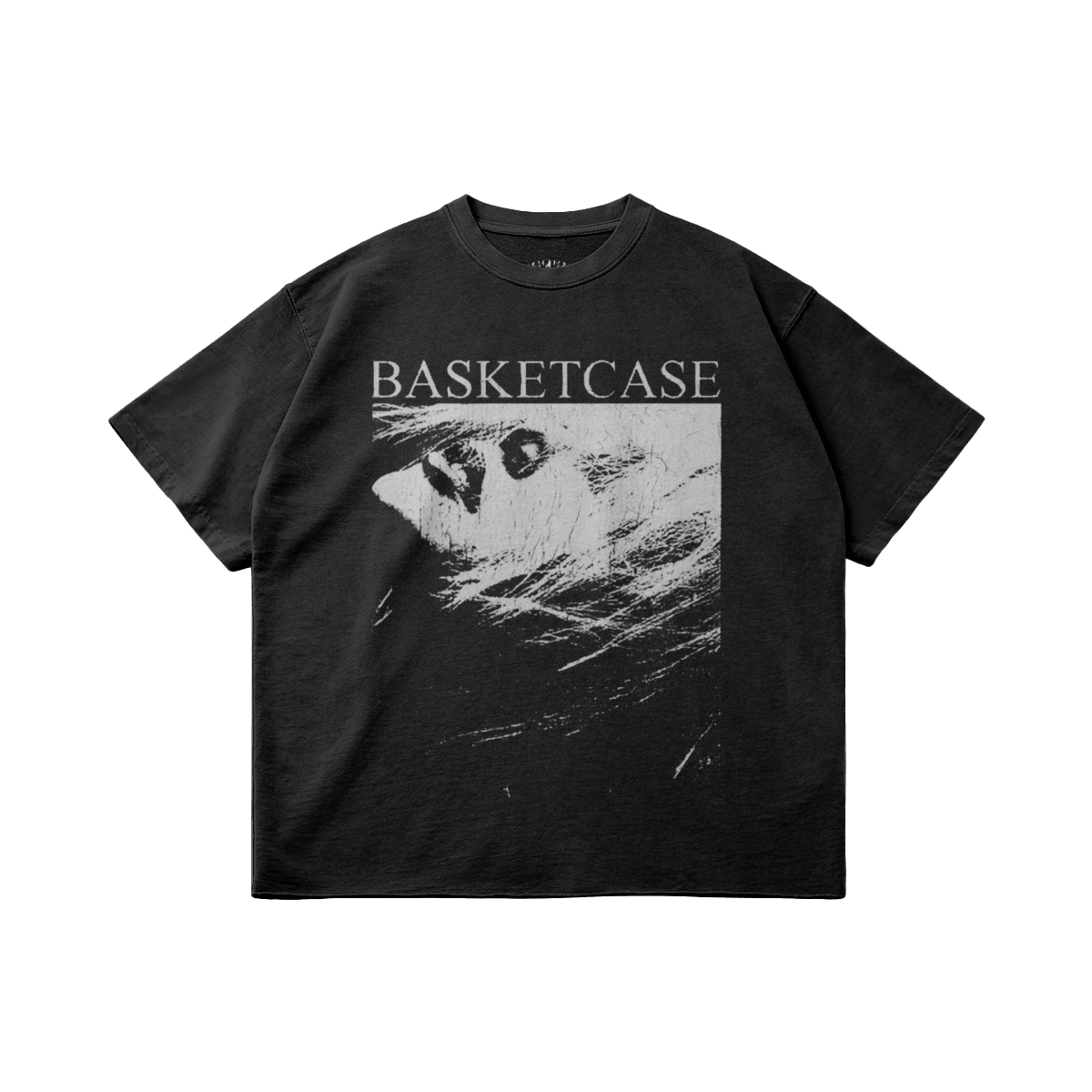Basketcase Garment Dyed Raw Hem Streetwear Shirt 260GSM Cotton Black Tee With Edgy Faded Hem - FreshFinds