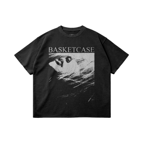 Basketcase Garment Dyed Raw Hem Streetwear Shirt 260GSM Cotton Black Tee With Edgy Faded Hem - FreshFinds