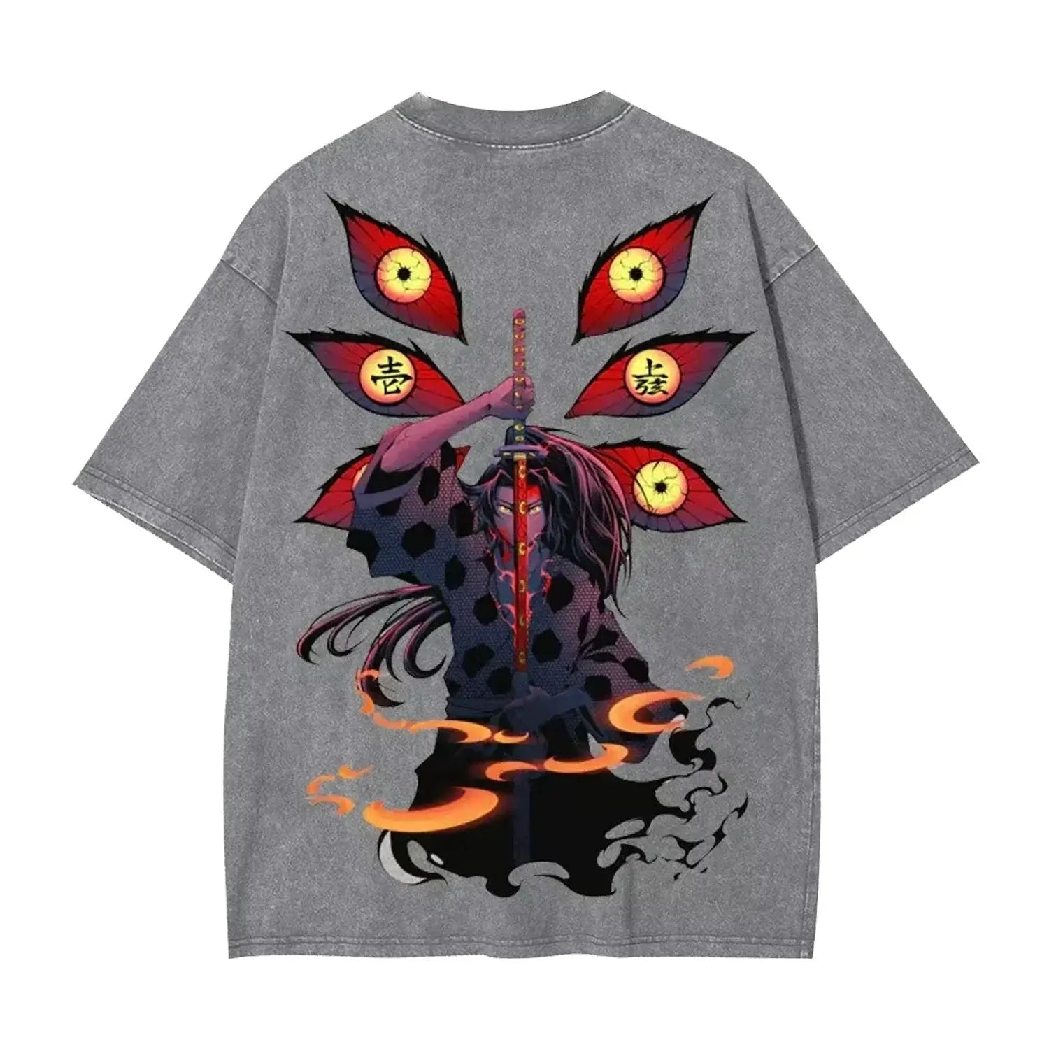 Demon Slayer Kokushibo Graphic T-shirt Harajuku Vintage - FreshFinds