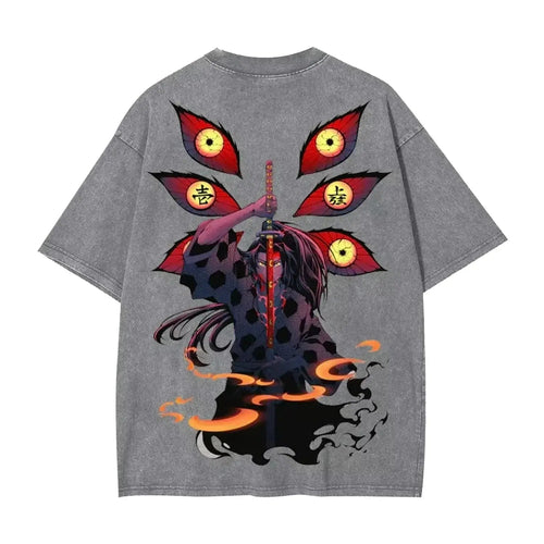 Demon Slayer Kokushibo Graphic T-shirt Harajuku Vintage - FreshFinds