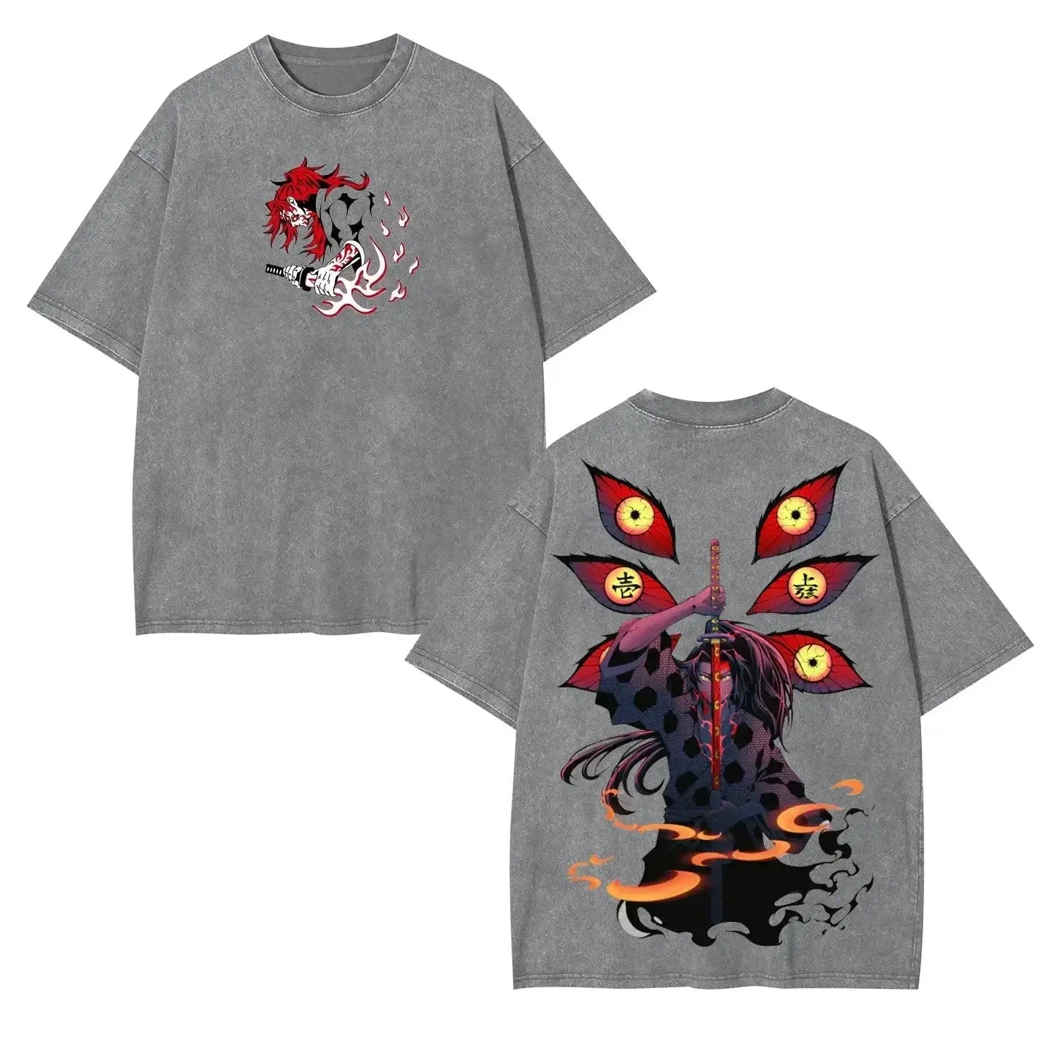 Demon Slayer Kokushibo Graphic T-shirt Harajuku Vintage - FreshFinds