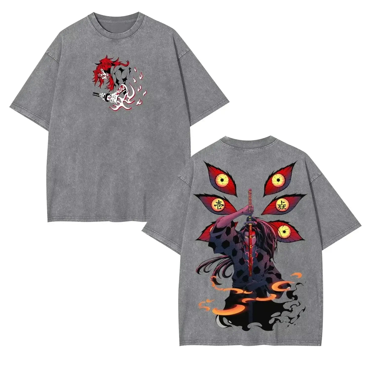 Demon Slayer Kokushibo Graphic T-shirt Harajuku Vintage - FreshFinds