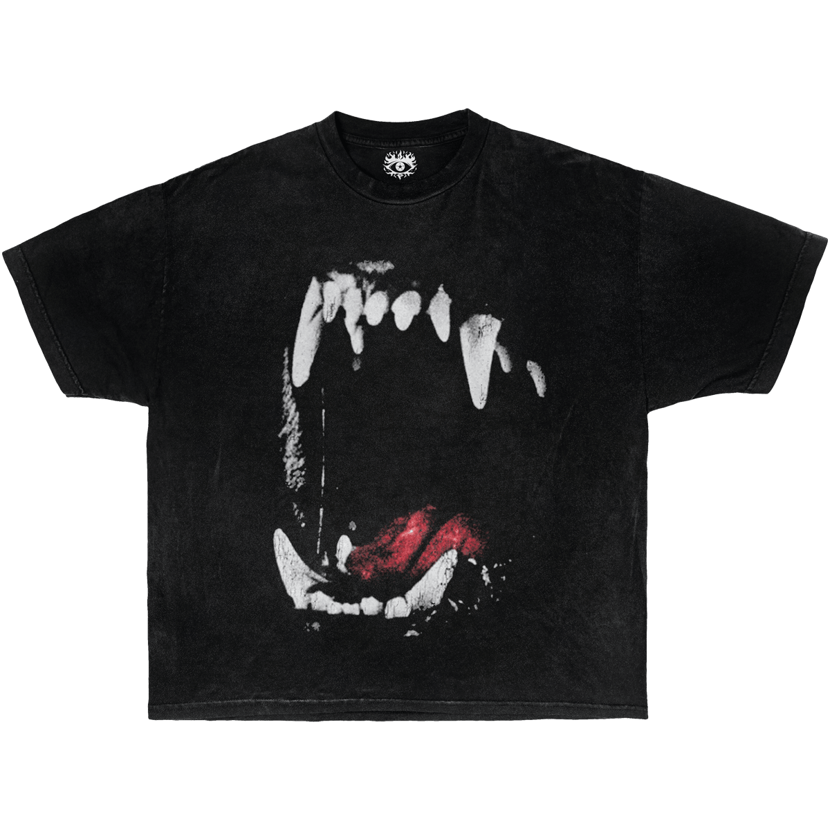 Dog Teeth Streetwear Boxy Tee Unisex Cotton Boxy Fit 240 GSM - FreshFinds