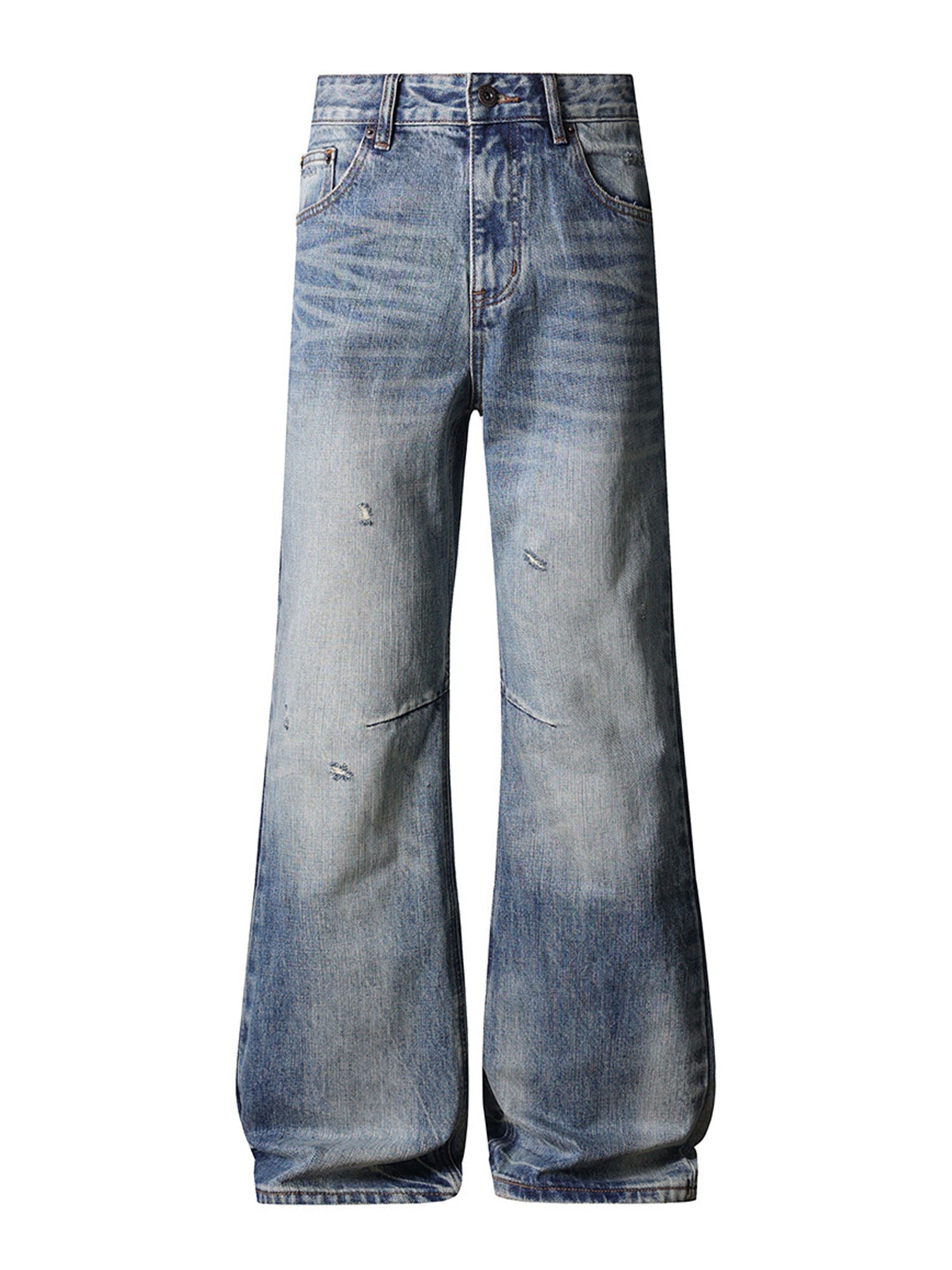 INDIGO DISTRESSED BOOTCUT DENIM - FreshFinds