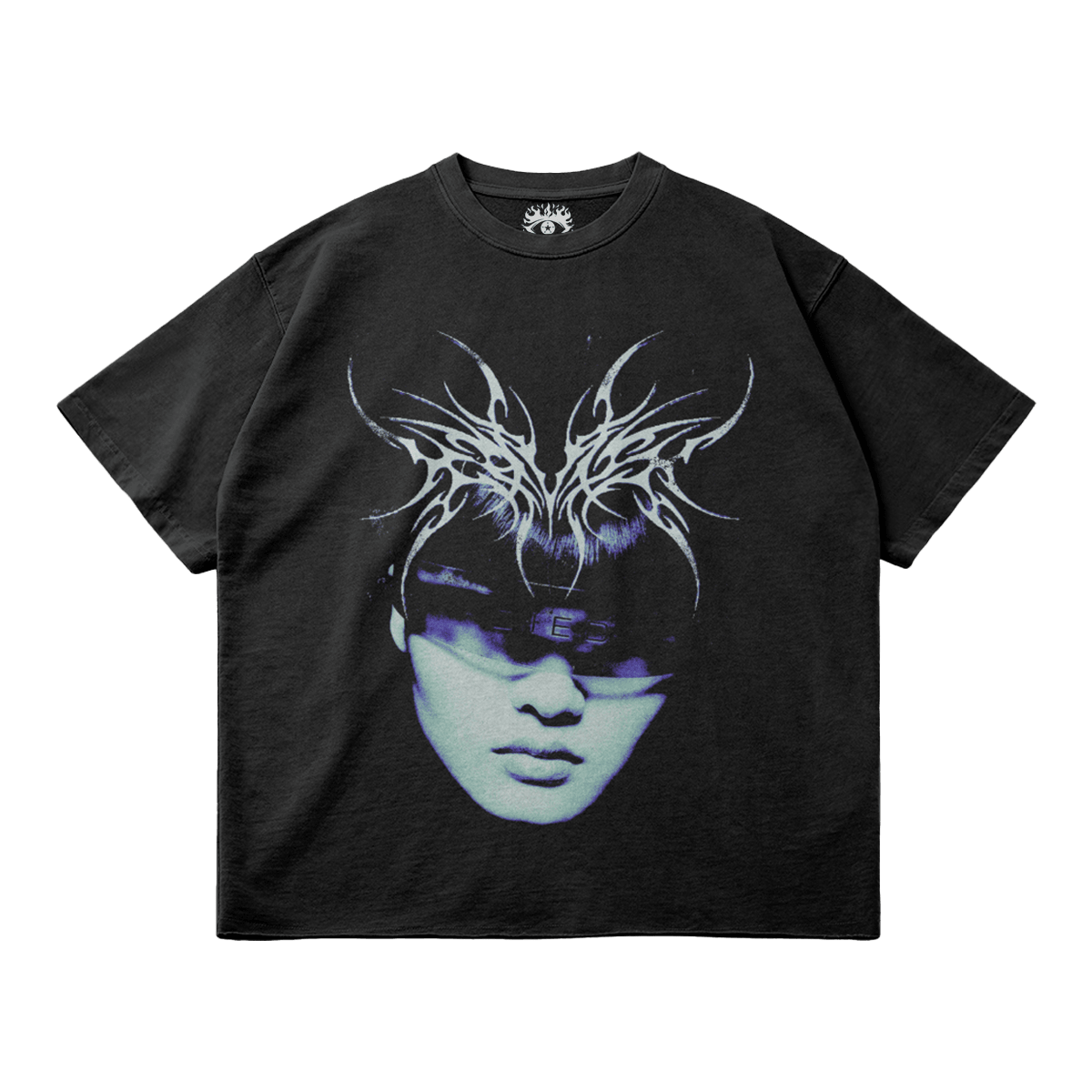 Kryptic Myst Garment Dyed Streetwear Tee 260GSM Cotton Faded Raw Hem True To Size - FreshFinds