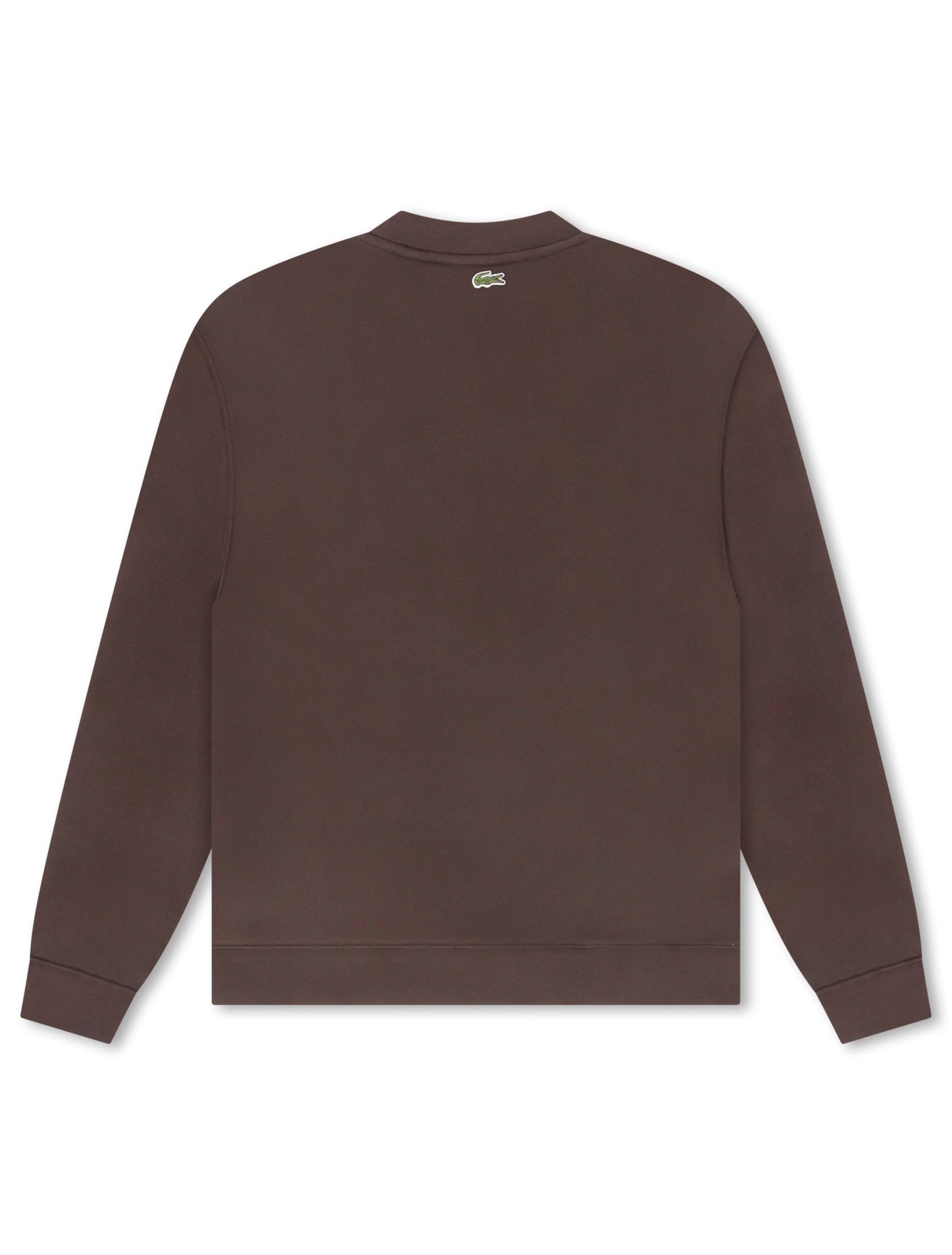 Lacoste Embroidered Shield Fleece Sweatshirt - Brown - FreshFinds