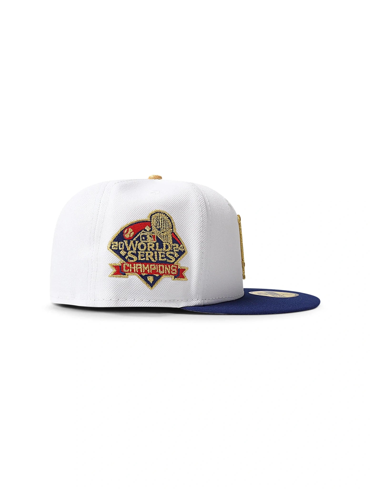 New Era 5950 LA Dodgers World Series Champions Hat - Chrome/Gold - FreshFinds