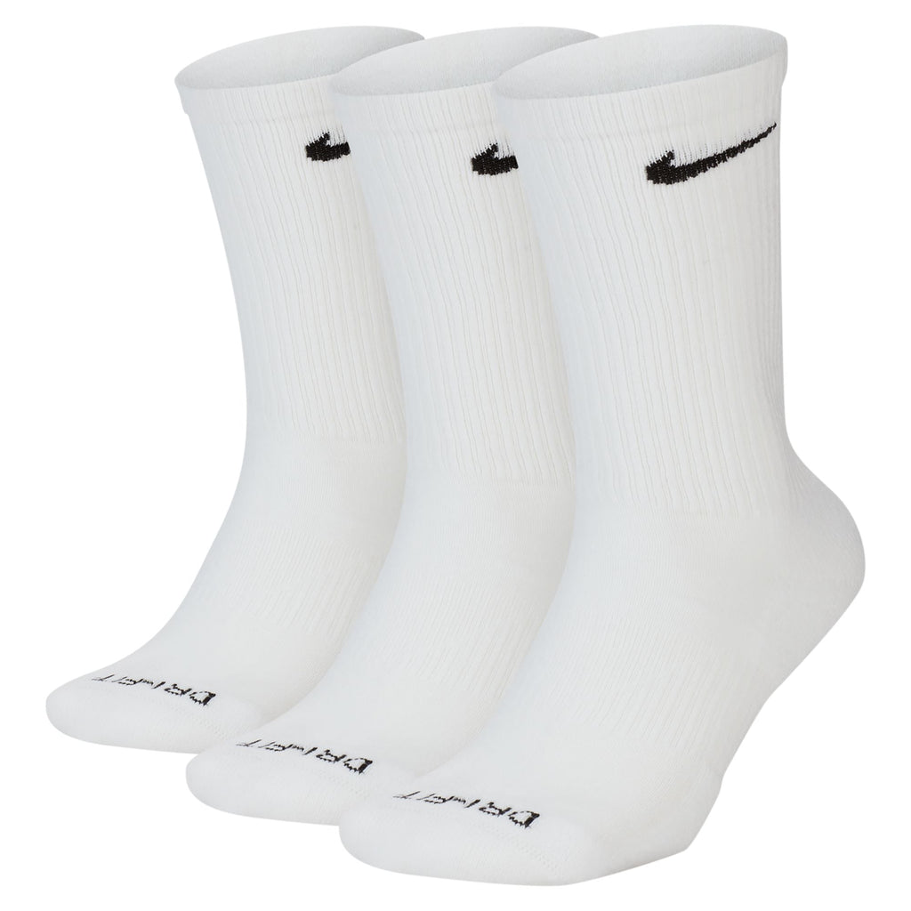 Nike Adult 3 - Pack Everyday Plus Cushioned Socks - White - FreshFinds