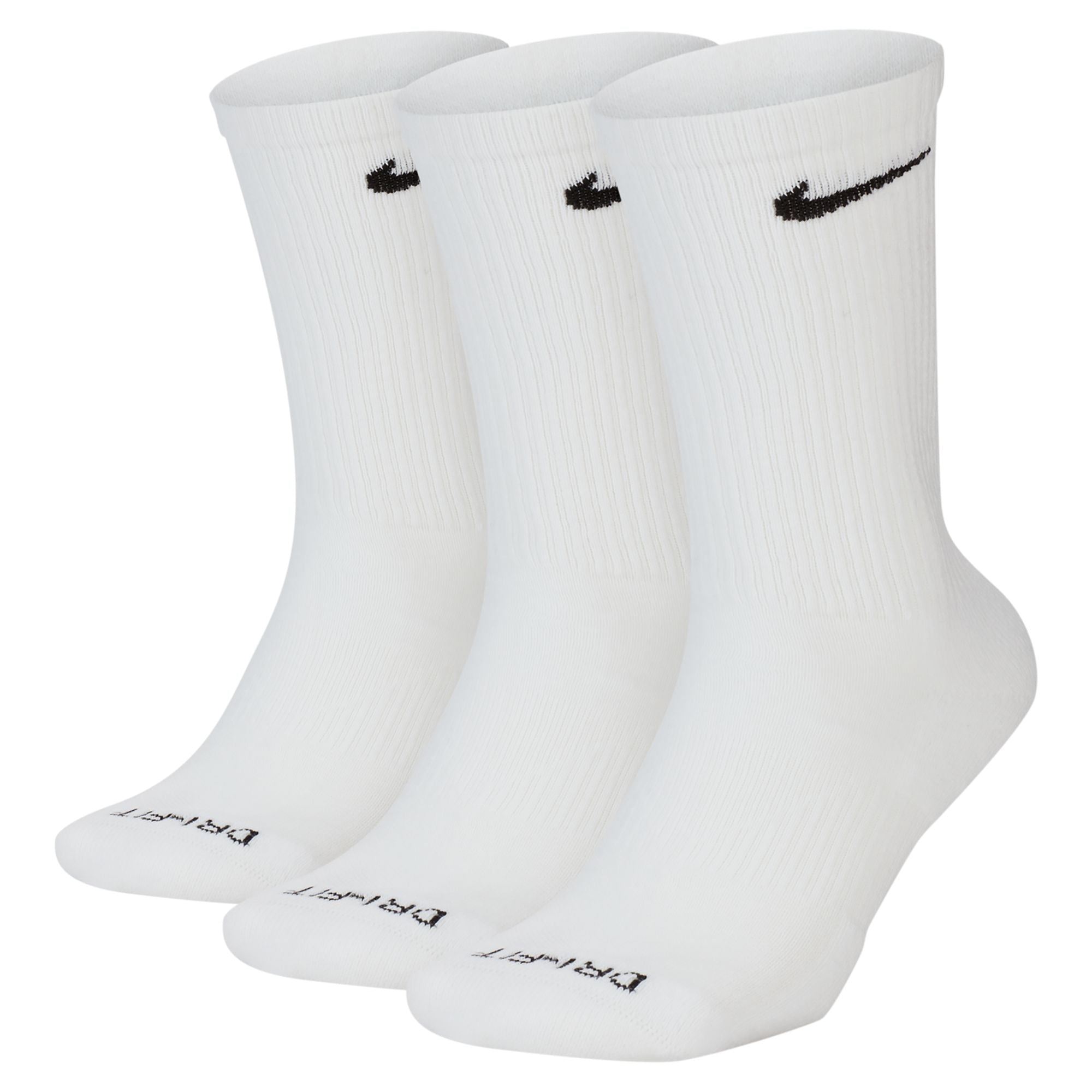 Nike Adult 3 - Pack Everyday Plus Cushioned Socks - White - FreshFinds