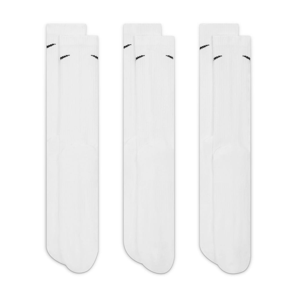 Nike Adult 3 - Pack Everyday Plus Cushioned Socks - White - FreshFinds