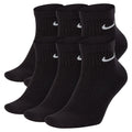 Nike Men's Everyday Cushioned 6 - Pack Ankle Socks - Black - FreshFinds