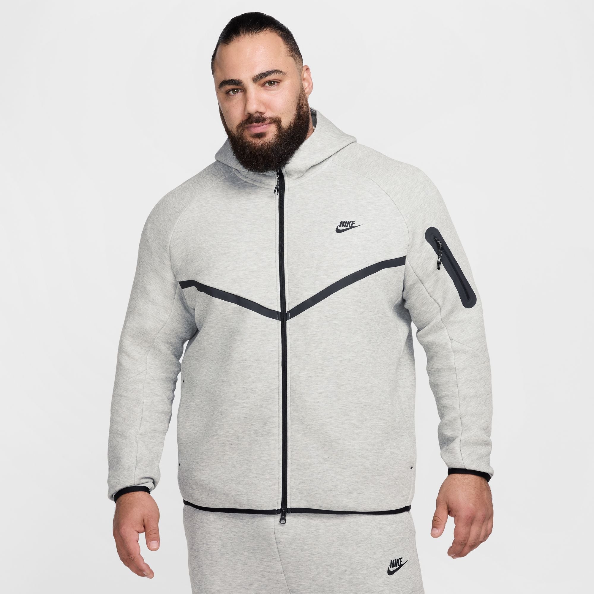 Nike Mens Tech Fleece Hoodie - Heather Grey - FreshFinds