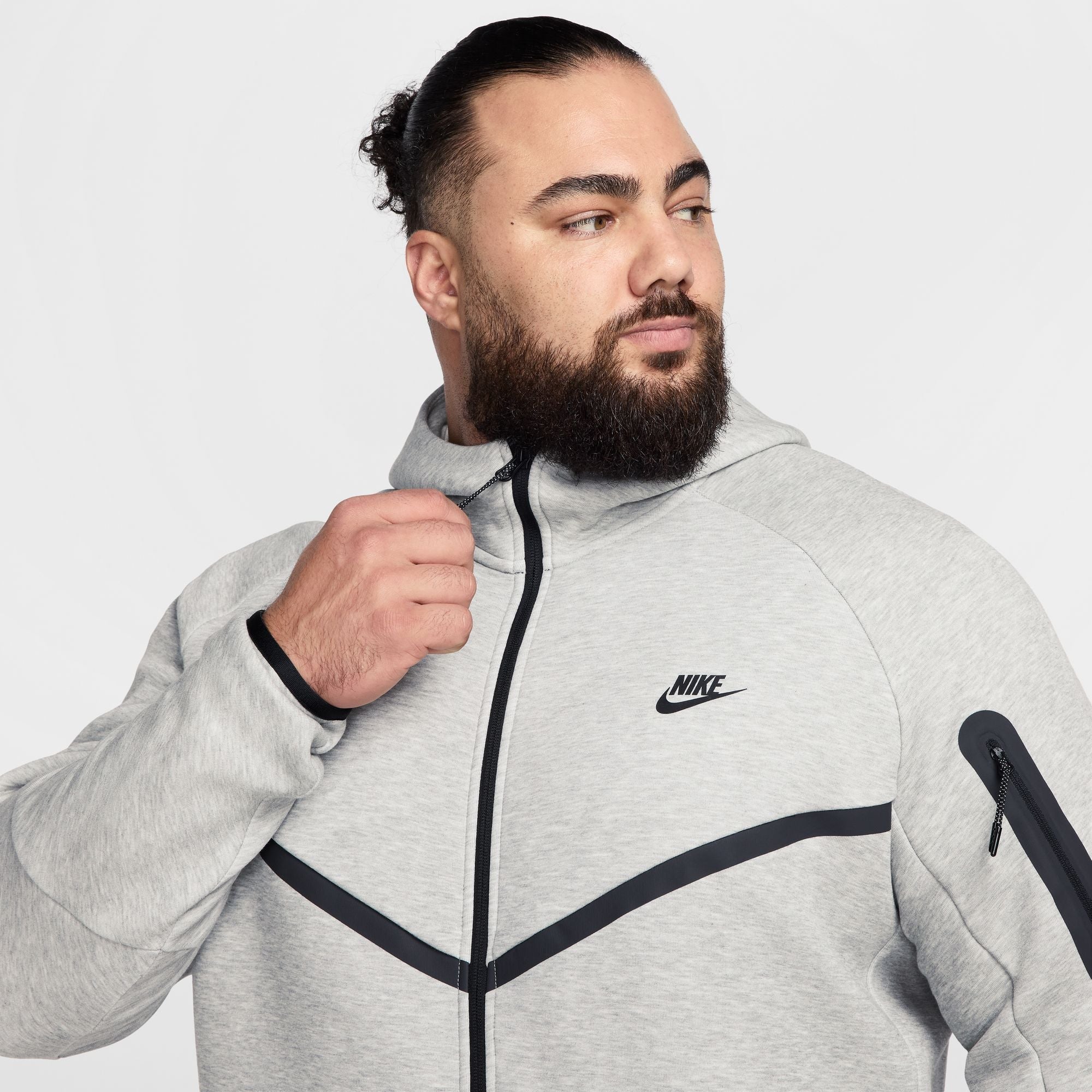Nike Mens Tech Fleece Hoodie - Heather Grey - FreshFinds