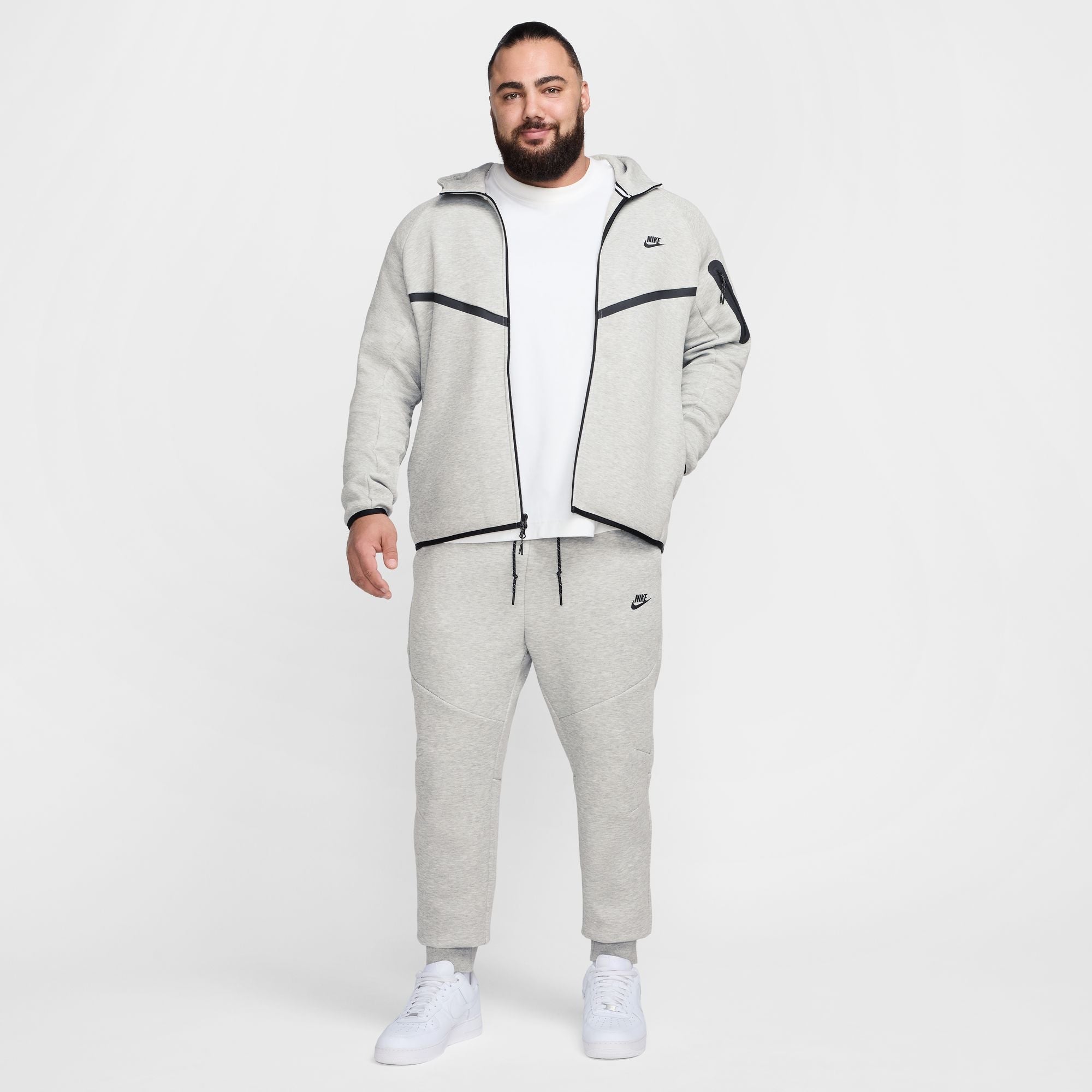 Nike Mens Tech Fleece Hoodie - Heather Grey - FreshFinds