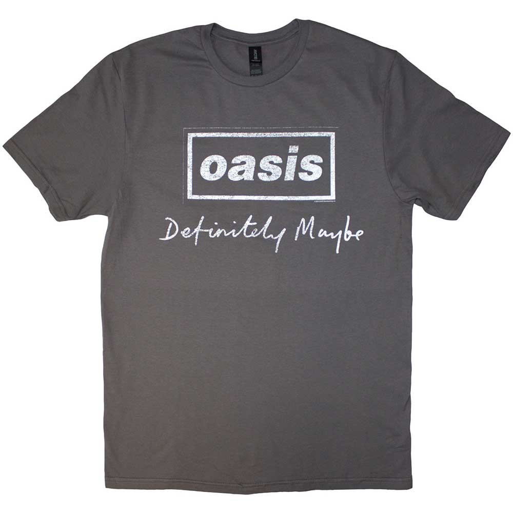 Oasis Definitely Maybe Distressed Text Logo [T-Shirt] - FreshFinds