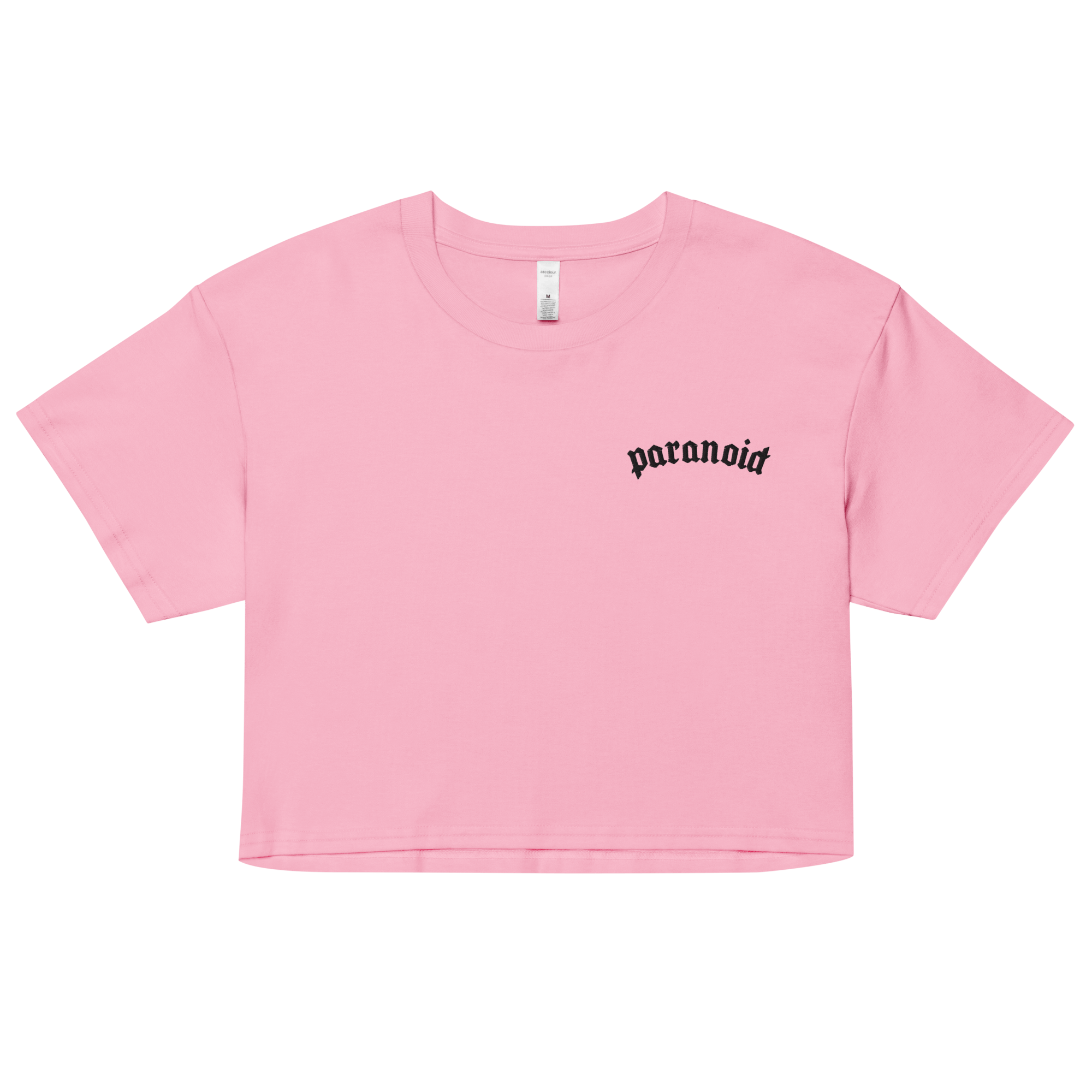 Paranoid Embroidered Crop Top
