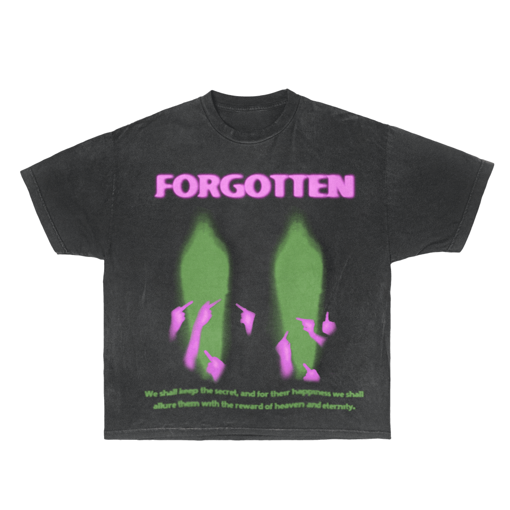 Paranormal Forgotten Garment Dyed Streetwear Tee Cotton Short Sleeve T Shirt - FreshFinds