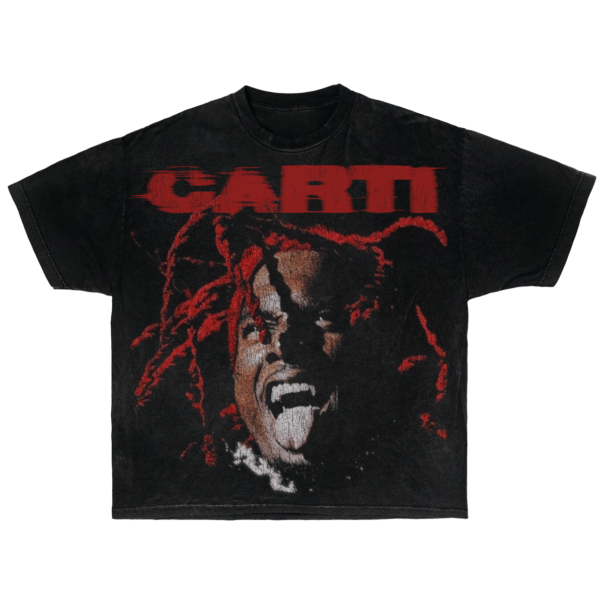 Playboi Carti Streetwear Tee Short Sleeve Red And Black Graphic Shirt For Fans Everywhere - FreshFinds