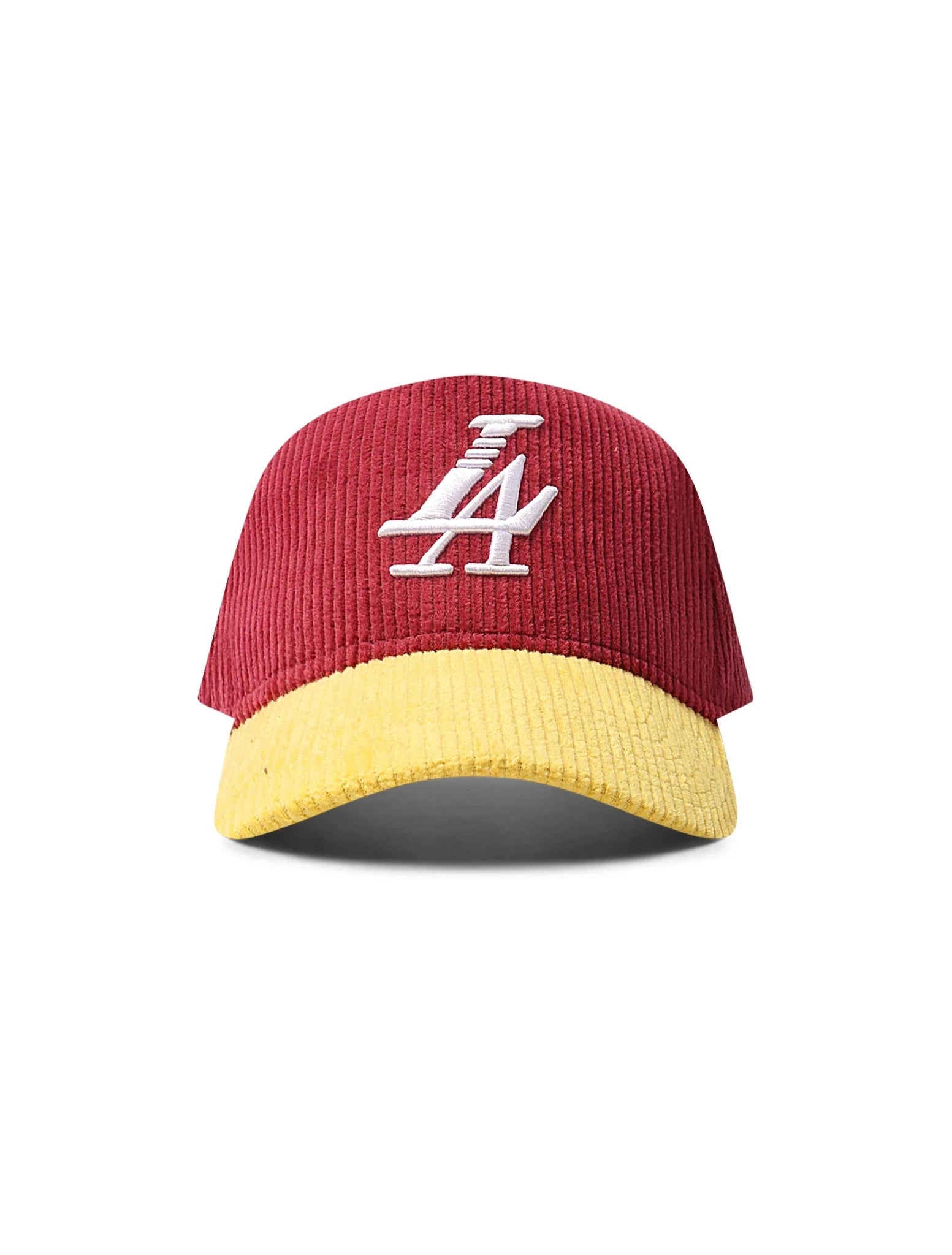 Reference Paradise La Corduroy Hat - Burgundy/Yellow - FreshFinds