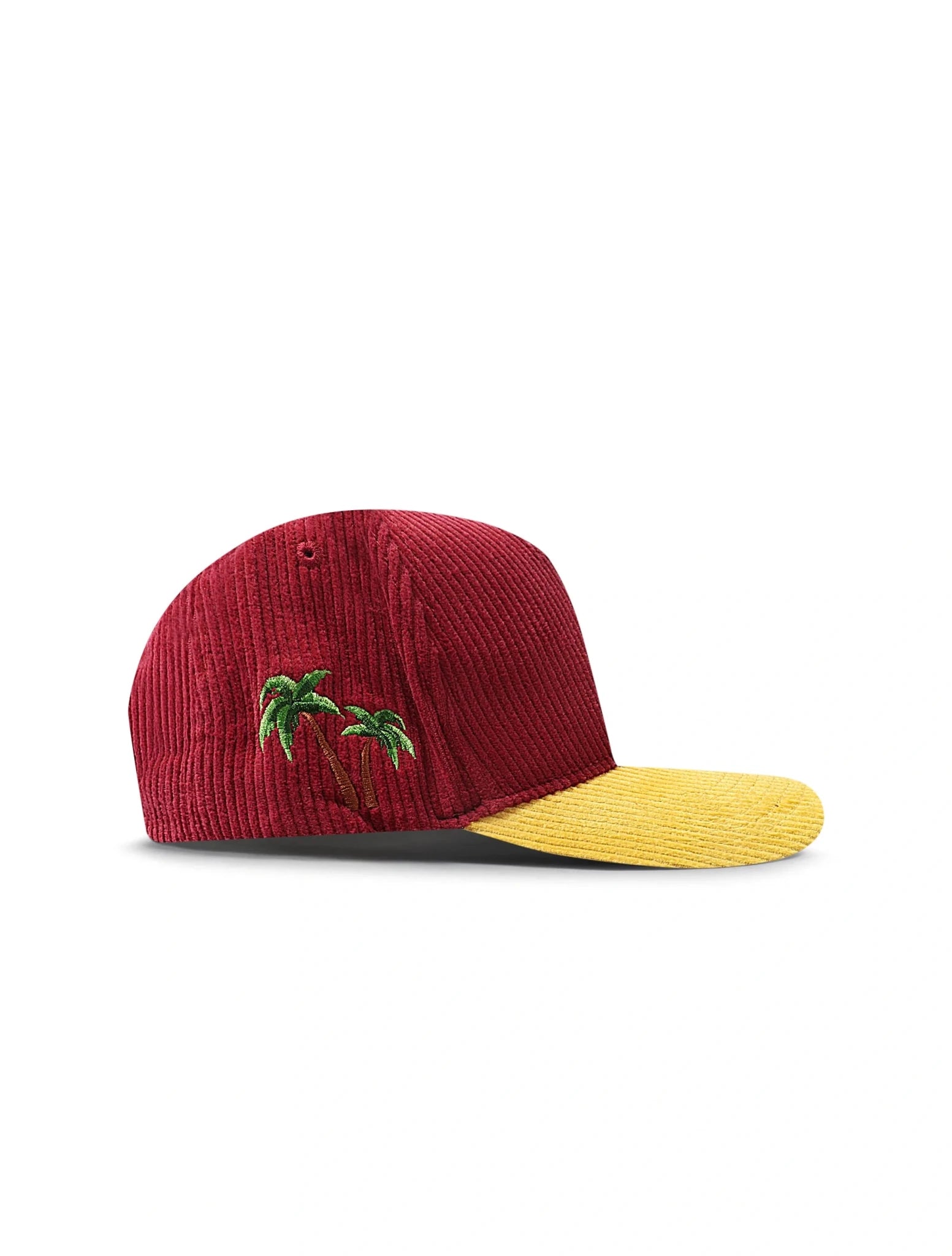 Reference Paradise La Corduroy Hat - Burgundy/Yellow - FreshFinds