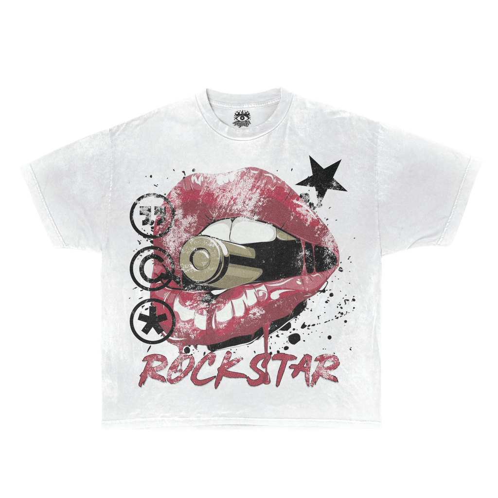 Rockstar Streetwear White Cotton Tee Casual Wardrobe Essential True To Size For Confident Everyday Style - FreshFinds