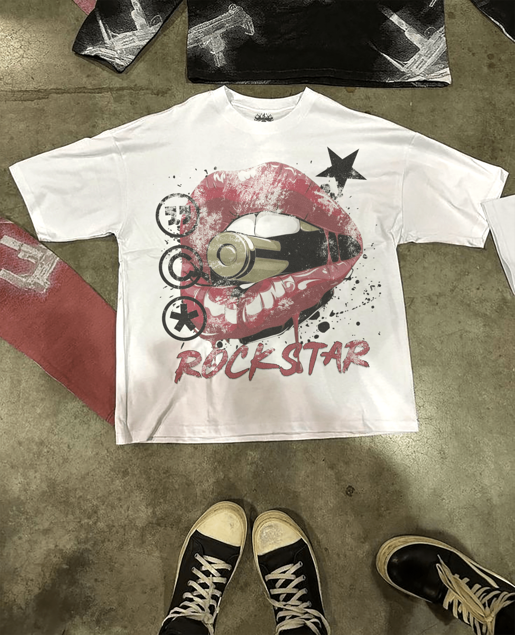 Rockstar Streetwear White Cotton Tee Casual Wardrobe Essential True To Size For Confident Everyday Style - FreshFinds