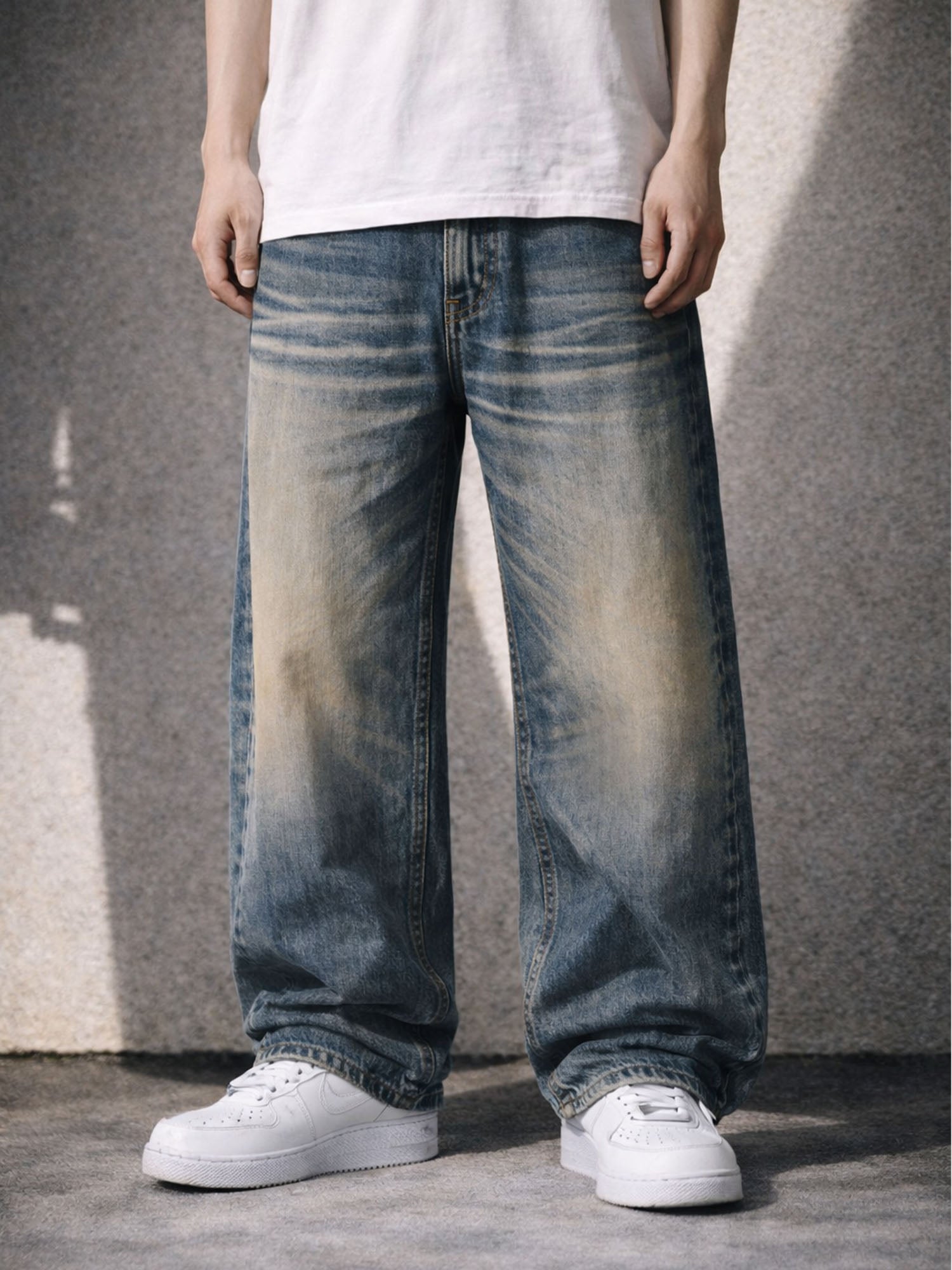 SANDWASH BAGGY DENIM - FreshFinds
