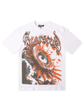 Starseed AI Angel Oversized Tee - White/Orange - FreshFinds