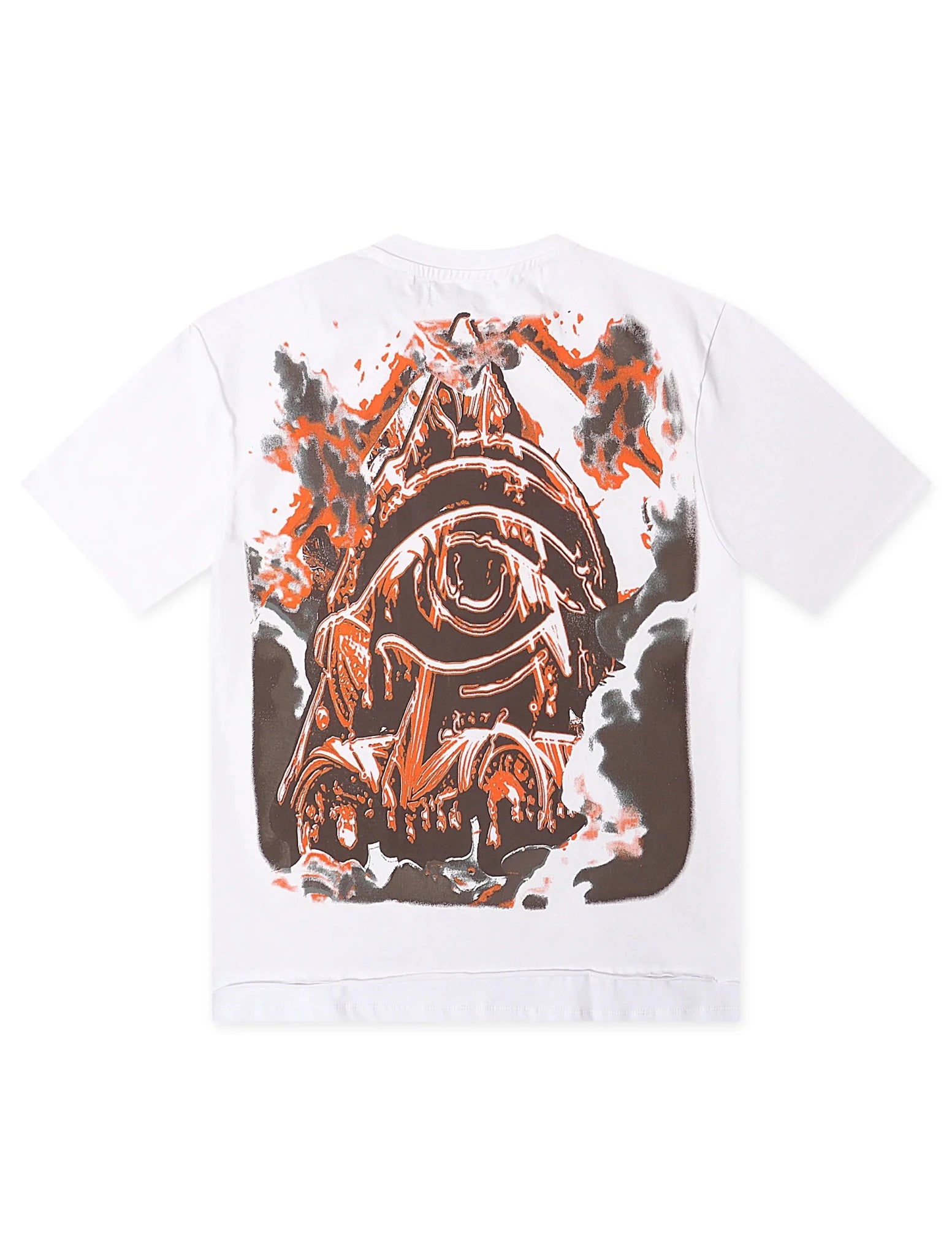 Starseed AI Angel Oversized Tee - White/Orange - FreshFinds