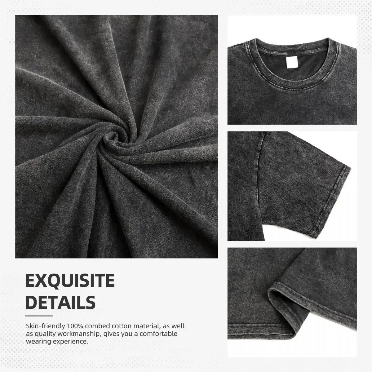 Washed Vintage Akaza T-shirt Demon Slayer Manga Graphic - FreshFinds