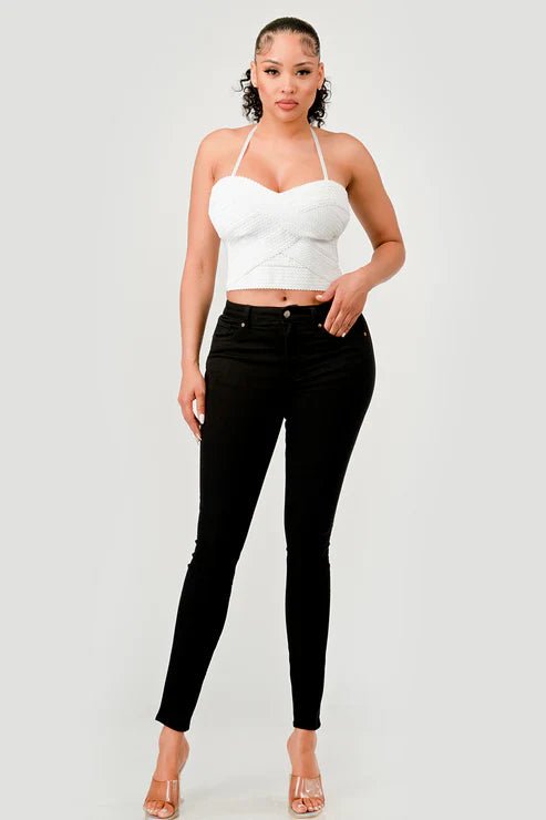 ZIG ZAG BANDAGE CROP TUBE TOP - FreshFinds